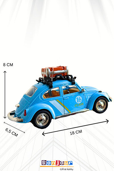 Bonjour Gift & Hobby Vosvos Işıklı Müzikli Kapıları Açılır Aksesuarlı Metal Araba Hediyelik