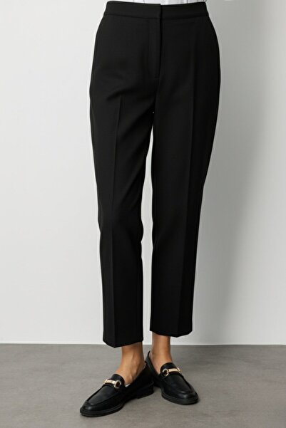 Mizalle Melanj Dokuma Siyah Klasik Pantolon