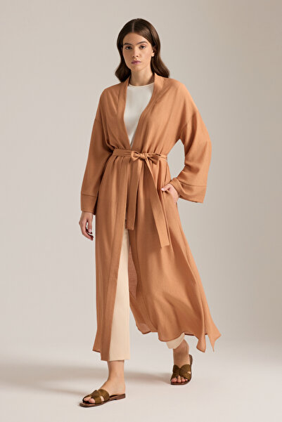 Aker Beli Kuşaklı Kimono