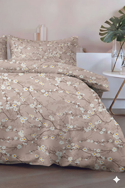 FAVORA Zweig Double 100% Cotton Duvet Cover Set - Mink