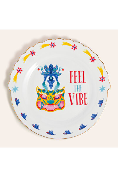 Zsa Zsa Zsu Luohu Porselen Pasta Tabağı 20 Cm Renkli