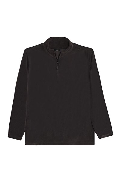 Tudors Unisex 3'lü Paket Bordo-Lacivert-Füme Standart Fit Tüylenme Yapmayan Soğuk Geçirmez Polar Sweatshirt