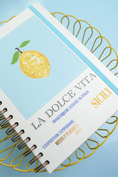 Matt Notebook 2026 Yılı A5 Ajanda Spiralli 15x21 cm - 12 Aylık Limon