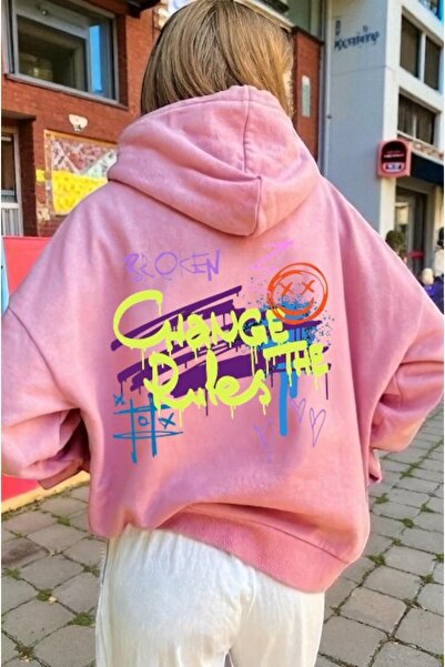 ArtYus Unisex Broken Colorful Special cu imprimeu Cotton supradimensionat cu ...