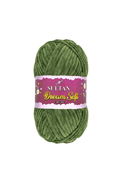 Sultan Dream Soft 915 Ceviz Yeşili Kadife İp 100Gr 1 Adet
