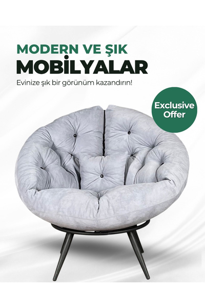 AVYNA Prestige Milano Luxury Armchair | Modern Tay Tüyü Kumaşlı Tekli Berjer ...