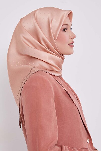 Levidor وشاح حريري بنمط منقط السلمون