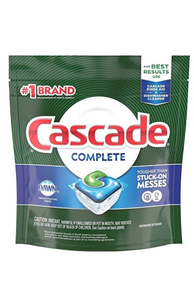 Cascade كبسولات منظف غسالة الأطباق برائحة منعشة، 18 قطعة