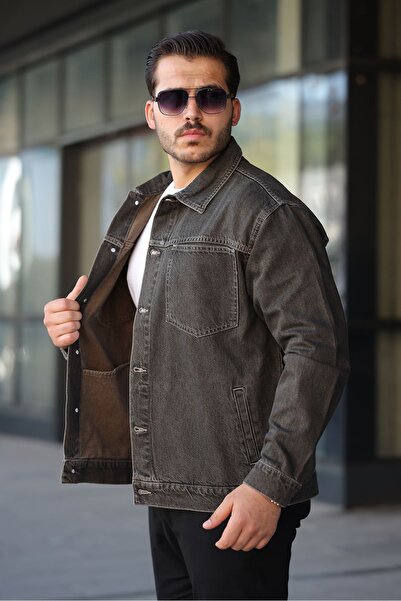 LTC Jeans Мъжка редовна кройка с копчета винтидж кафе дънково яке