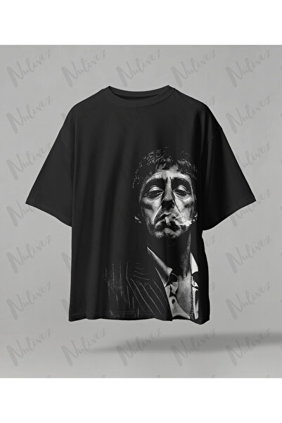 Nulivez تي شيرت كبير الحجم للجنسين بتصميم ألك باشينو مطبوع عالي الجودة