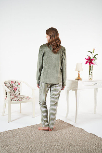 Estiva STRIPED VELVET PAJAMAS SET