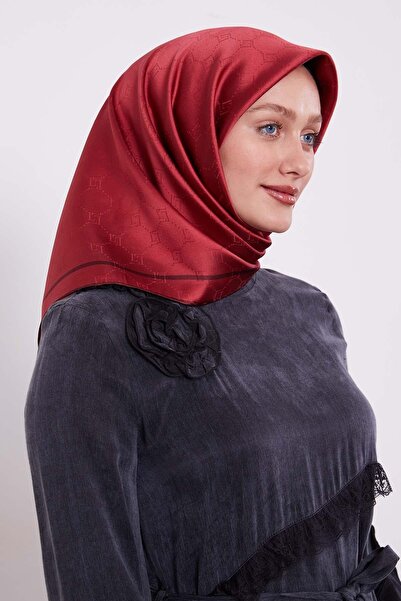 Levidor Cherry Honeycomb Pattern Monogram Silk Scarf