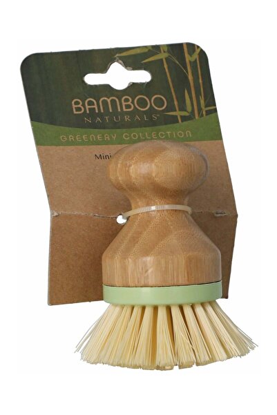 Bamboo Naturals Small Cleaning Brush in Brown and Beige