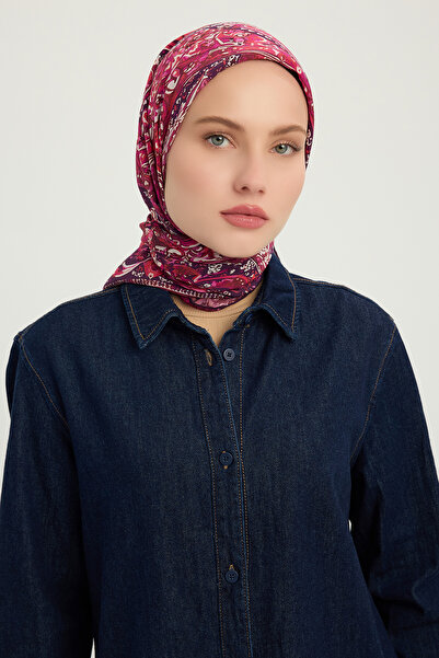 Schaless Αιώνια Παλάτια - Βουργουνδία - Φουλάρι από βισκόζη με σχέδιο Vierra ...