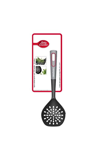 BETTY CROCKER High-Quality Nylon Slotted Spoon with Thermoplastic Rubber Hand...