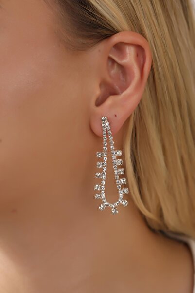 BİJUTERRİ Mini Stone Drop Motif Earring Stone Earring Waterway Earring
