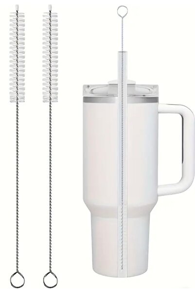 MİMOZA PARK 2 Adet Paslanmaz Çelik Pipet Temizleme Fırçası, 40/30/20 oz Uyumlu,Pipet Temizleme Aracı