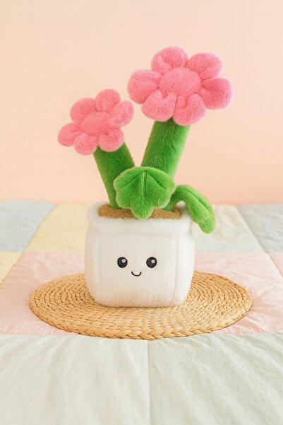 Nandy Home Pink Flower Pot Plush – Children's Room Decor and Toy