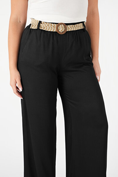 Guzella Thin Viscose Pants with Elastic Waist