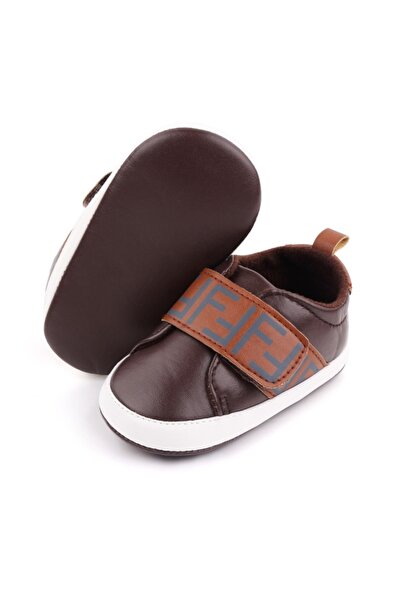 BebeNou Pantofi maro cu curea lată cu velcro chd2551-2-va15