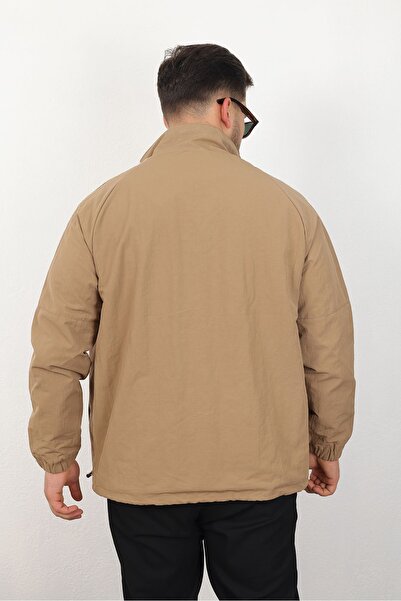 LTC Jeans Men's Relaxed Crinkle Fabric Spring & Raincoat Mink Jacket