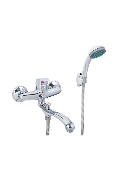 Alessandro DESIGN Baterie cadă cromată lucioasă – set complet cu cioc rotativ...