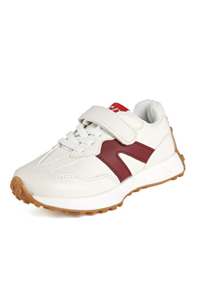 BebeNou Teniși albi cu dungi vișinii - Karl MDXGTG93-2-sa50