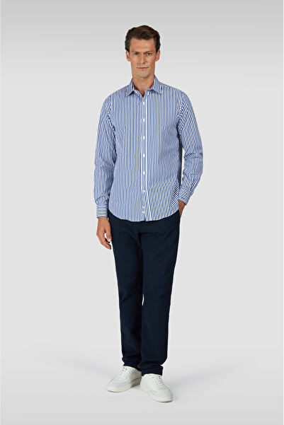 PAUL&SHARK Men's Regular Fit Striped Cotton Long Sleeve Multi-Colored Shirt 15313053Cf-V14