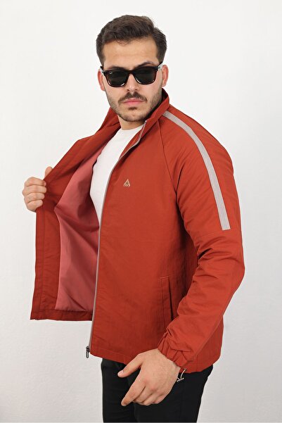 LTC Jeans Men's Relaxed Crinkle Fabric Spring & Raincoat Tile Jacket