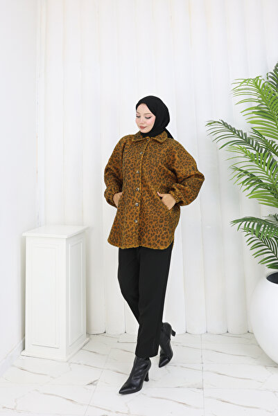 MİSS M.A.T FASHİON Pon Pon Bucket Fabric Standard Size Shirt Jacket