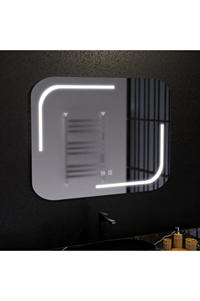 KORMAN Oglindă dreptunghiulară LED, 80x60cm, tactilă Ulrich, anti-aburire, re...