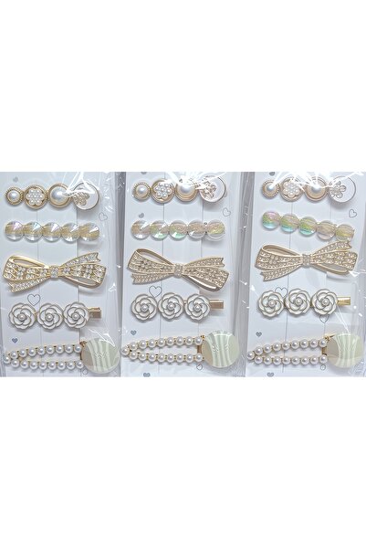 Vi Caro 5'li Şık Tel Toka Hediyelik Zarif Düğün Nişan Özel Gün Tokaları