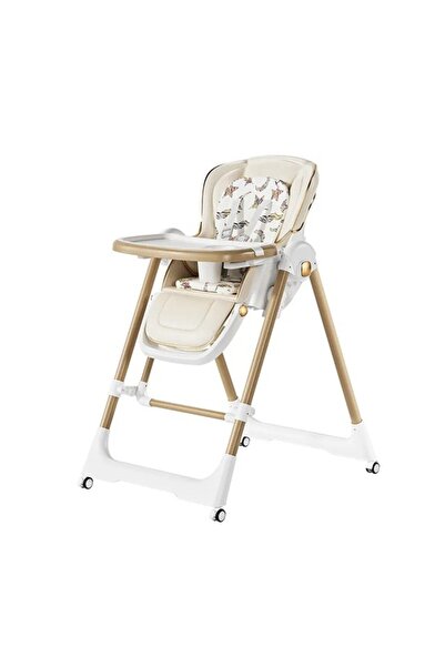 Flippy Καρεκλάκι φαγητού Flippy 2 σε 1, Πτυσσόμενο, Κούνια/Ράφι, Ρυθμιζόμενο, Ρόδες, Διπλός Δίσκος, 6 μηνών–4 ετών, Μπεζ