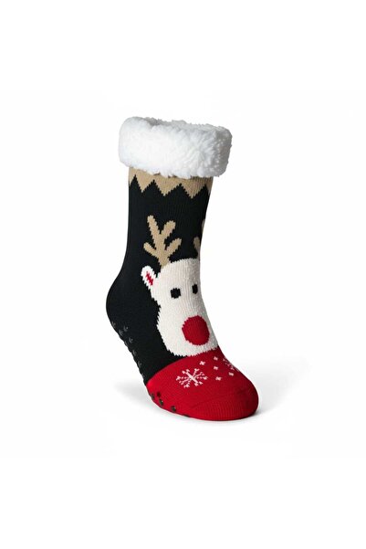 Aware Time Новогодишни чорапи с подплата от флис и неплъзгаща се подметка до коляното