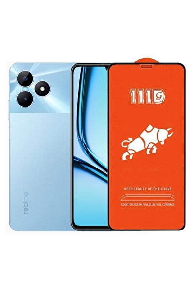 realme Protector de ecran din sticlă securizată pentru Oppo Note 50 - Acoperire completă 111D, HD, Margini negre, Transparent