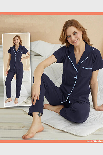 nasbina Жіночий піжамний комплект з ґудзиками