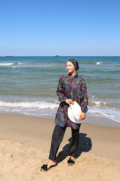 DLC Tekstil Hijab Patterned Plain Swimsuit Set of 3