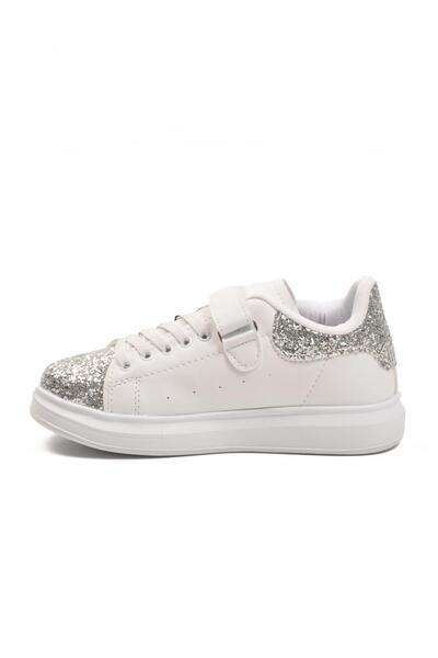 WALKWAY 2540-K F White Glitter Children's Sports Shoes