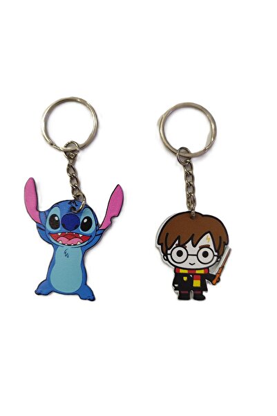 ada çanta kırtasiye سلسلة مفاتيح معدنية على شكل شخصيات (ستيتش/هاري بوتر) (إجم...