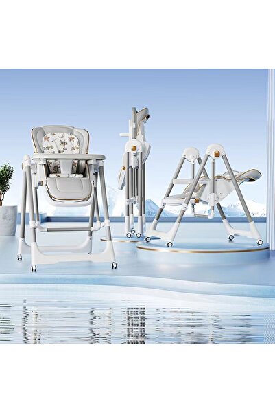 Flippy 2-in-1 Highchair for Children 6 Months - 4 Years, Foldable, with Wheels, Rocking, Swing, Adju