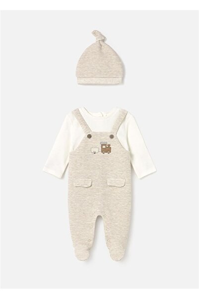 MAYORAL Baby Boy Jumpsuit and Hat Milk Vig 2609
