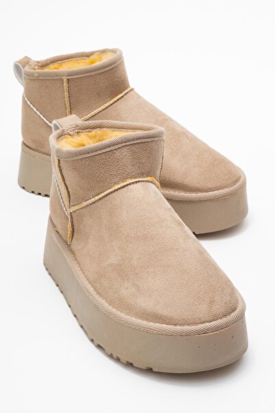 CCWAY AYAKKABI Mini cizme cu talpă înaltă BEJ