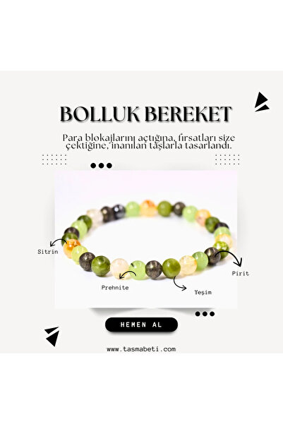 Doğaltaş Bolluk Bereket Bilekliği