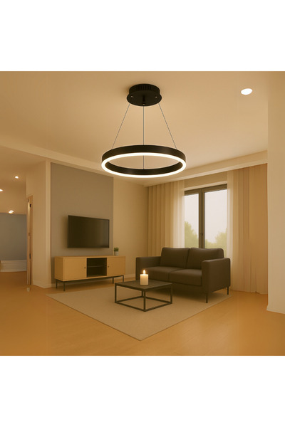 Alessandro DESIGN Candelabru LED suspendat ANINA 33W cu telecomandă, înălțime reglabilă, negru