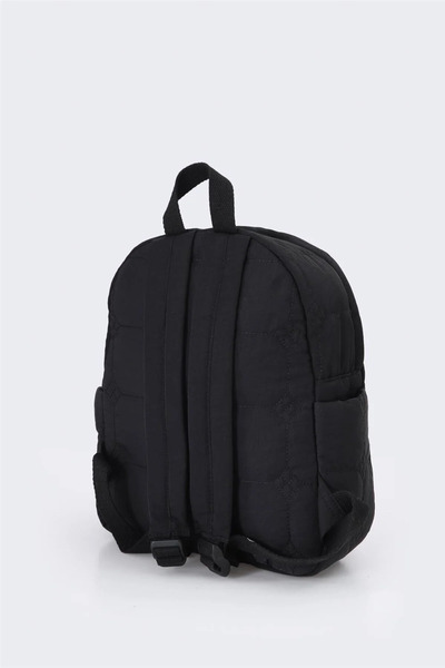 ÇÇS Women's Quilted Fabric Backpack with Teddy Bear Accessories