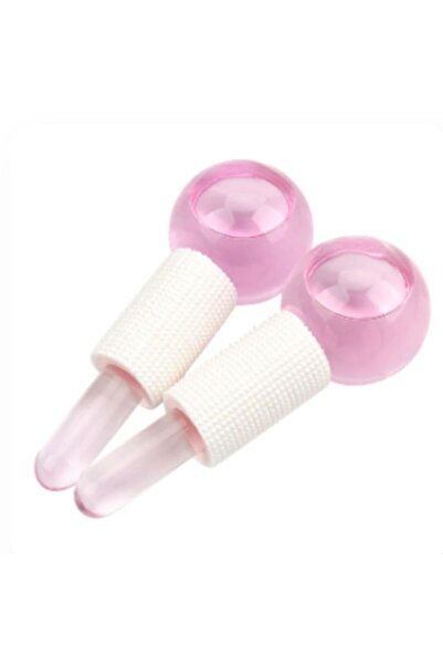 ThermoZen Set 2 globuri Beauty Globe masaj facial, relaxare, mbunatatirea circulatiei sanguine, tonifiere, roz