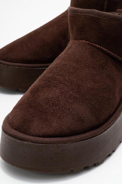 CCWAY AYAKKABI Yüksek Tabanlı Mini Bot KAHVE