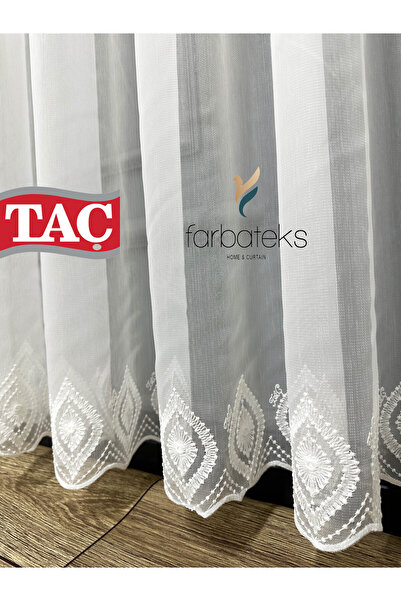 Taç Drop-Embroidered, Non-Iron, Wrinkle-Resistant, 2-Layer Pleated Tulle