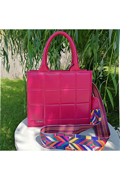 MCLEATHER.RO Geantă din piele - Ines Fuxia 005