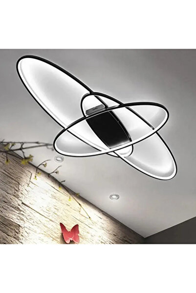 Alessandro DESIGN Lustra LED 140W – 3 elemente ovale, telecomandă, lumină 3CC...